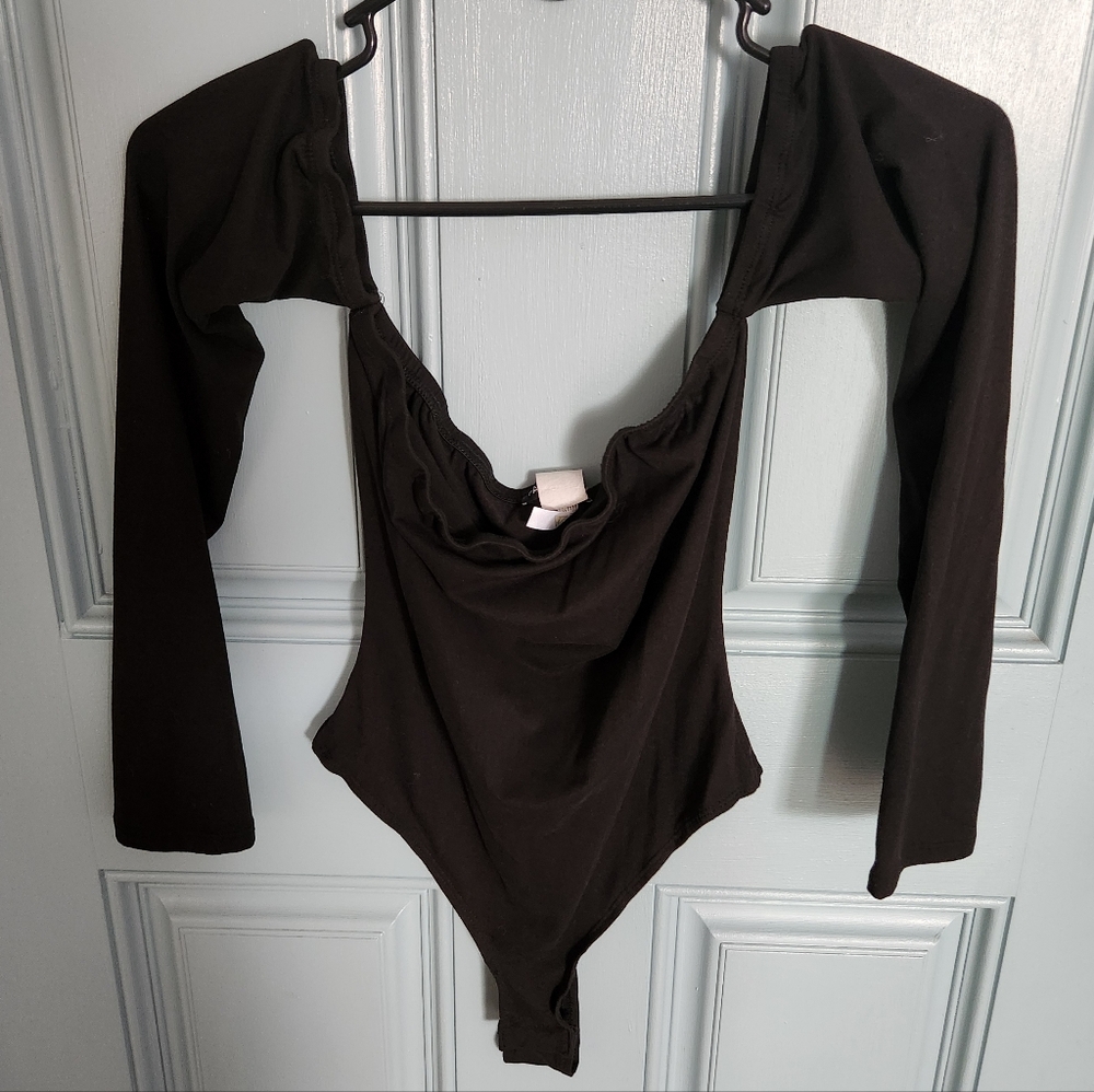 Fashion Nova Black Long Sleeve Bodysuit